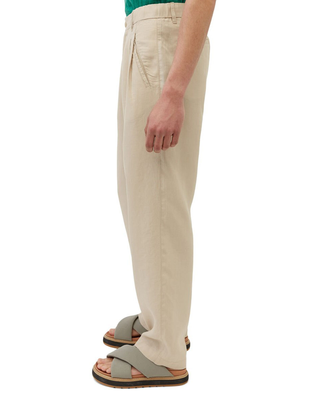 Marc O'Polo Pantalon 100% Lin Mossbo Pant Pinces beige