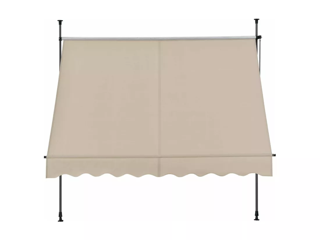 Brise-soleil pare-soleil métal et métal argentée 400 x 120 x 300 cm 03_0001125
