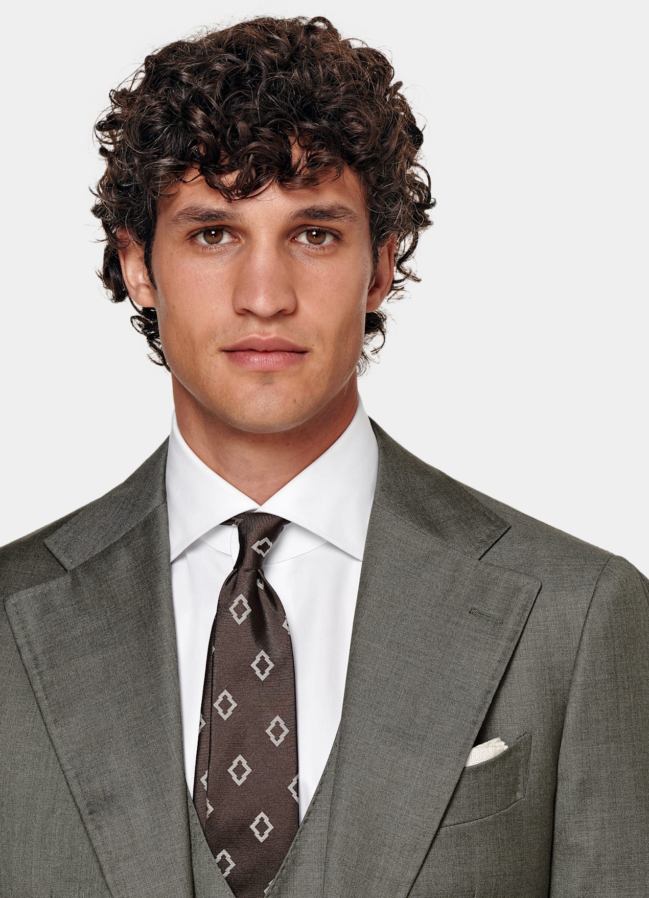 Costume trois pièces Havana coupe Tailored vert foncé
