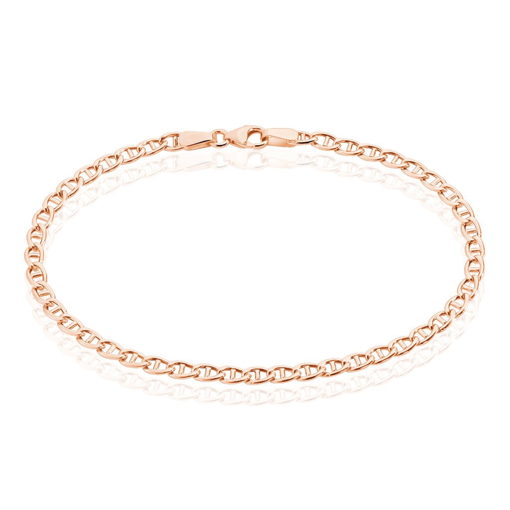 Bracelet Capucin Maille Marine Plate Or Rose