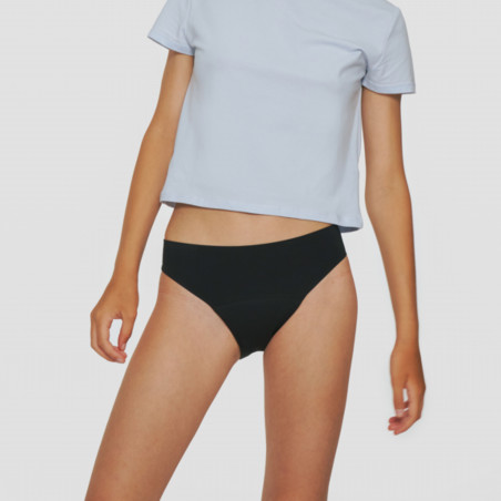 Smoon Pack Découverte - 2 culottes flux moyen + abondant noir adolescente
