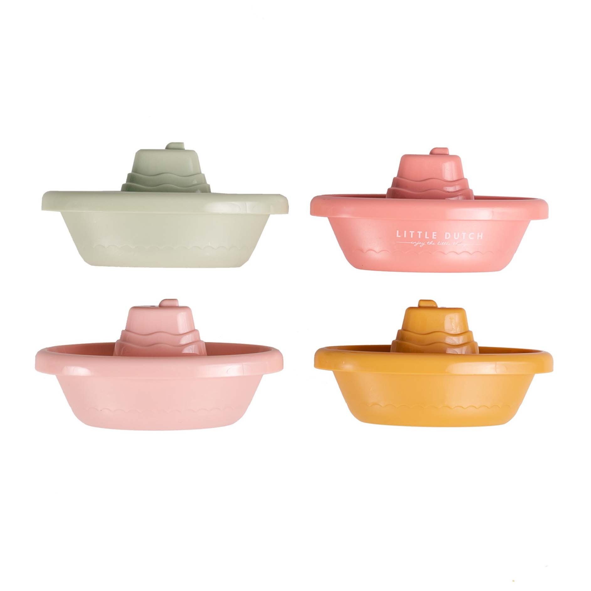 Little Dutch stapelbare badbootjes - 4 stuks roze