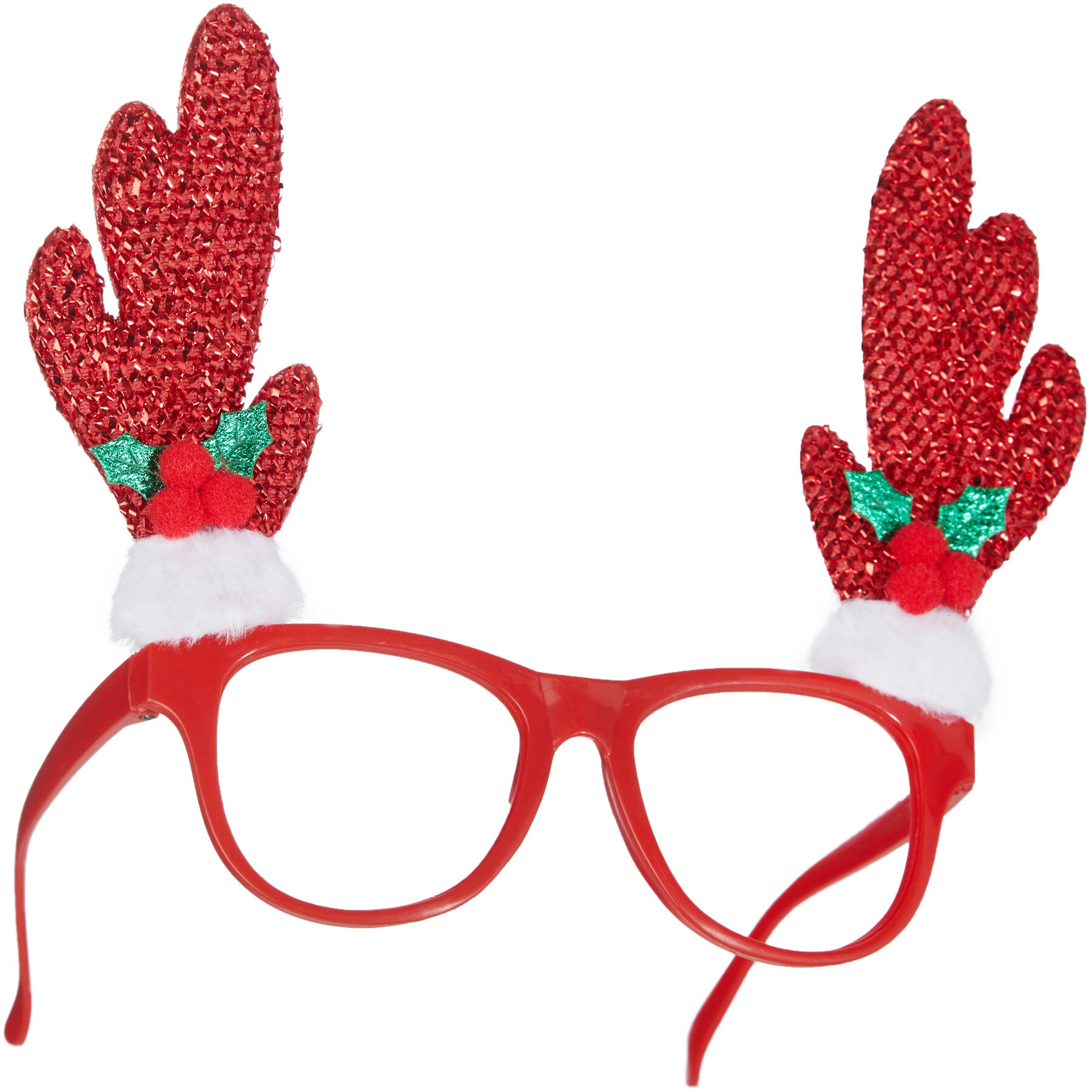 tectake® Spaßbrille Rentier mit Nikolausgeweih