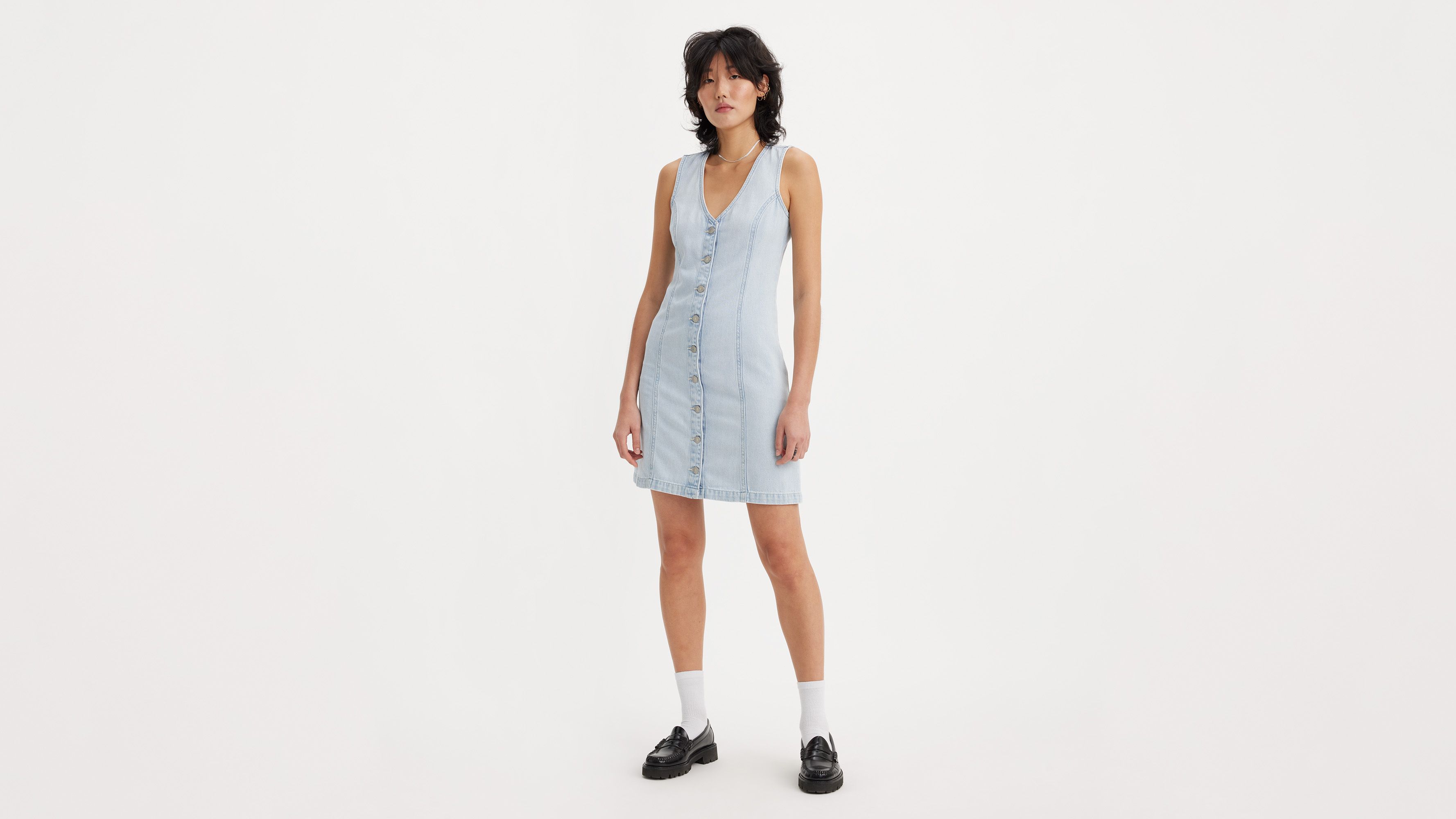 Robe courte denim Thora - Never Going To Change 2 - Bleu
