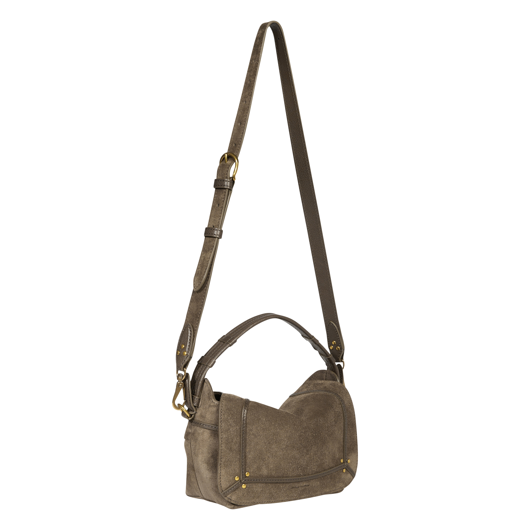 PEPITO S - Sac bandoulière en cuir velours | Kaki