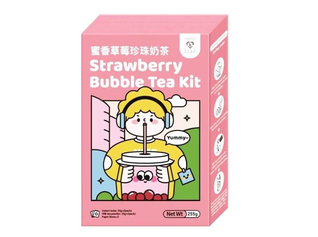 BUBBLE TEA KIT TOKIMEKI MORANGO 255G