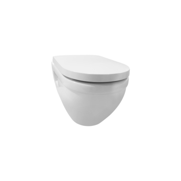 Atlantic hangend toilet Tyler randloos wit met toiletzitting