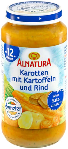 Alnatura BIO Karotten mit Kartoffeln und Rindfleisch