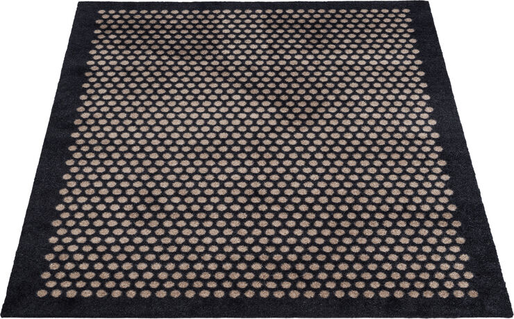 Tica Copenhagen Løber 130x90 cm, dot sort/sand Sort/sand