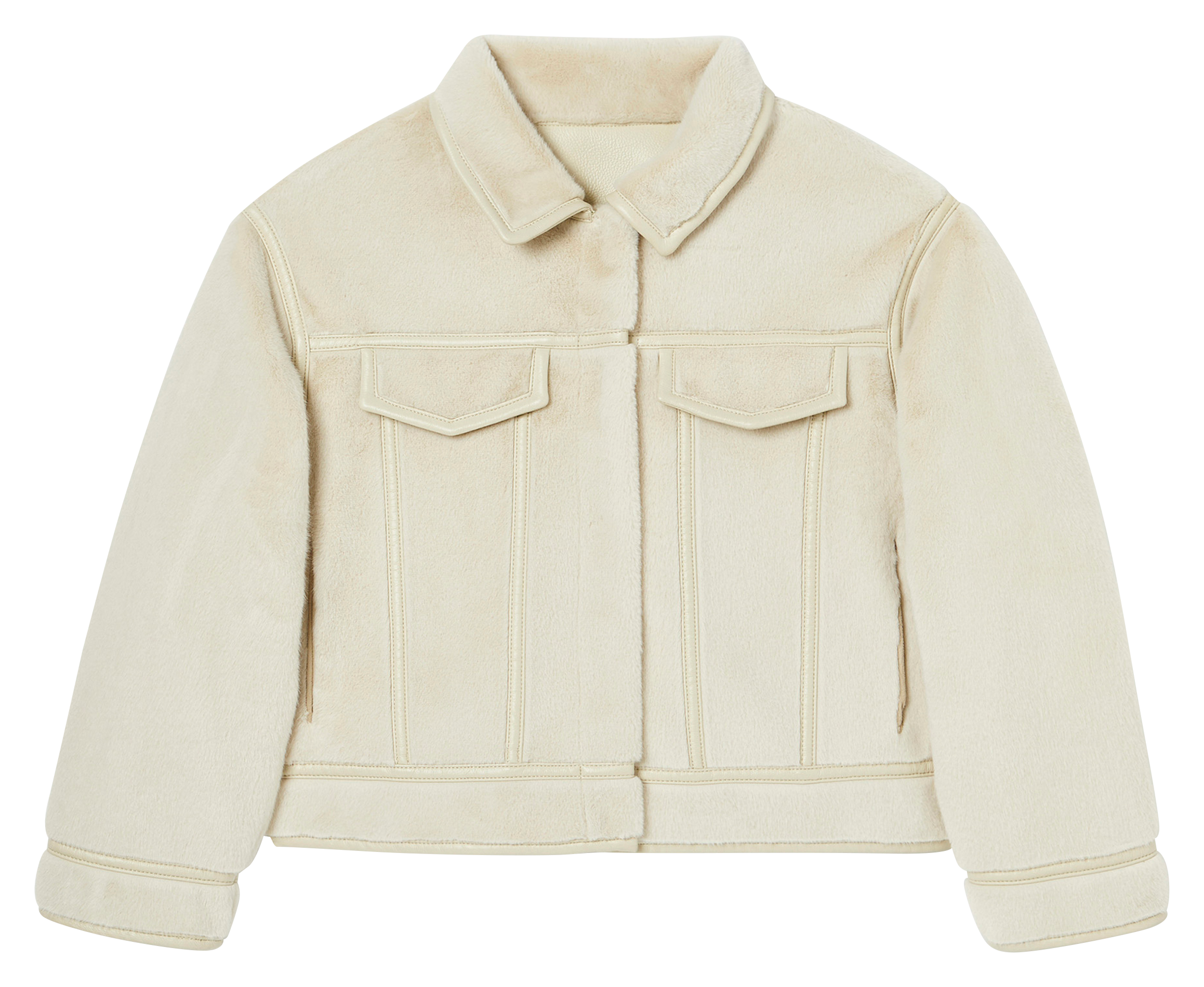 MONGE - Veste courte réversible | Blanc