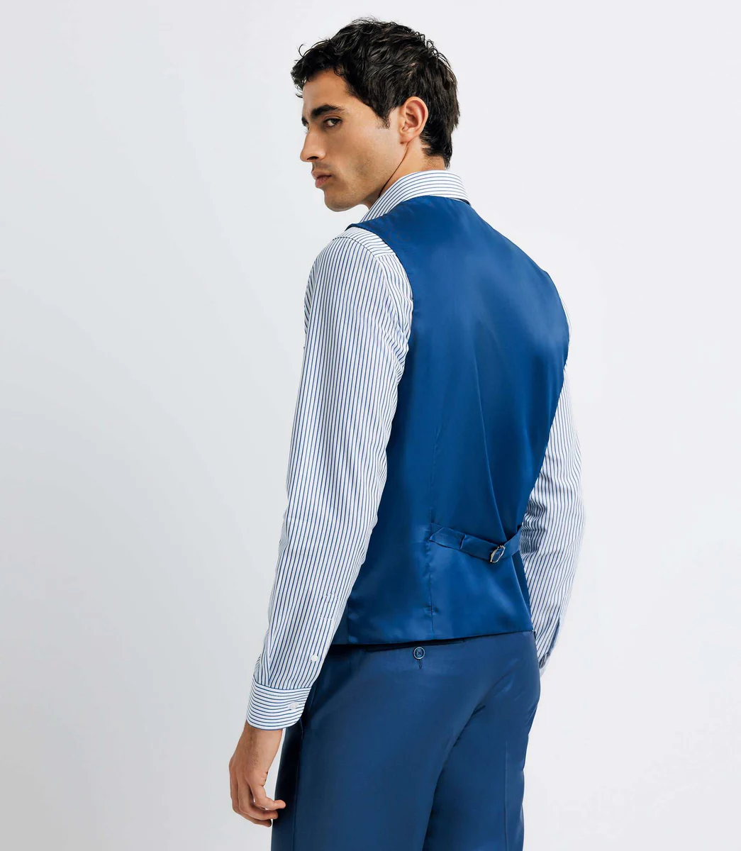 Gilet de costume bleu