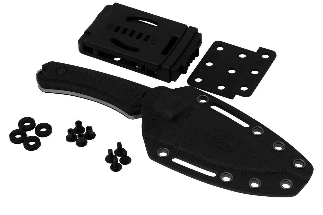 Buck Alpha Hunter Elite 664BKS Magnacut, Black G10, vaststaand mes