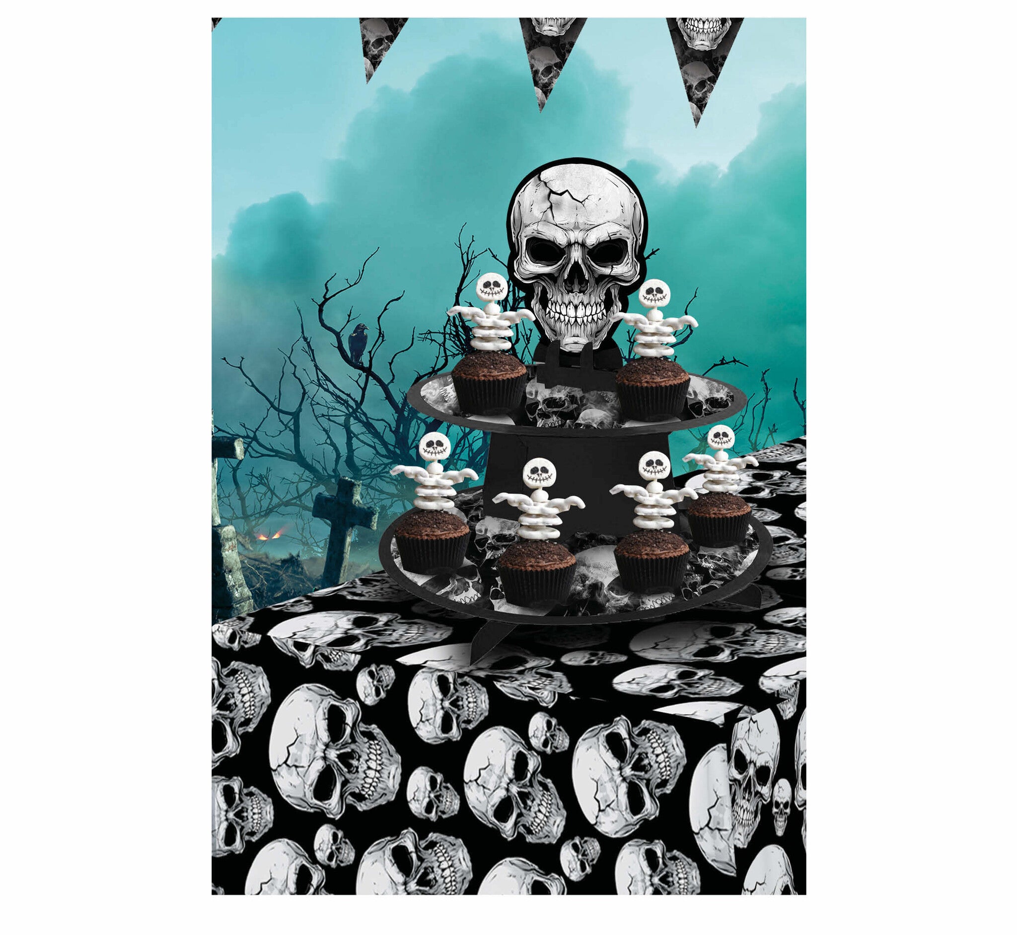 Halloween Tafeldecoratie Skelet 36cm