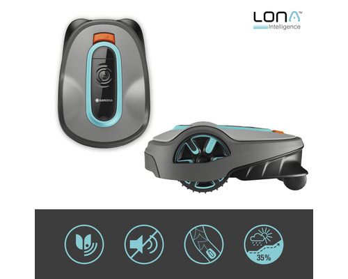 GARDENA smart SILENO life 750 m² robotmaaierset met LONA-functie - Compatibel met SMART HOME van hornbach