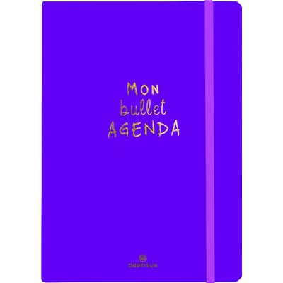 Bullet Agenda - 1 semaine sur 2 pages - 15,5 x 21,5 cm - violet - Oberthur
