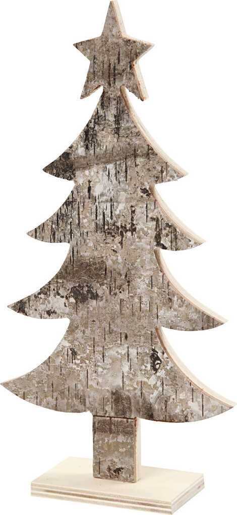 Juletræ I Træ - Julepynt - H 26 CM