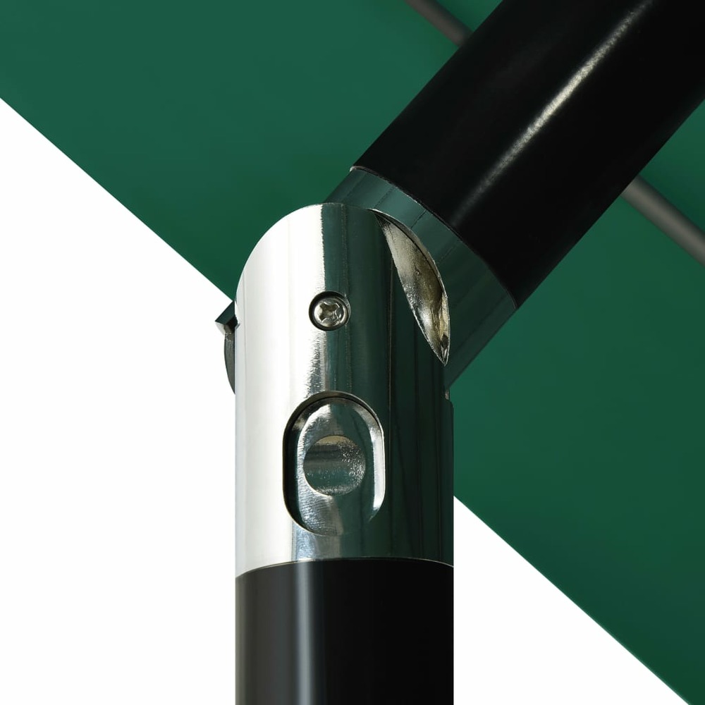 Parasol mobilier de jardin à 3 niveau x avec mât en aluminium 3,5 m vert