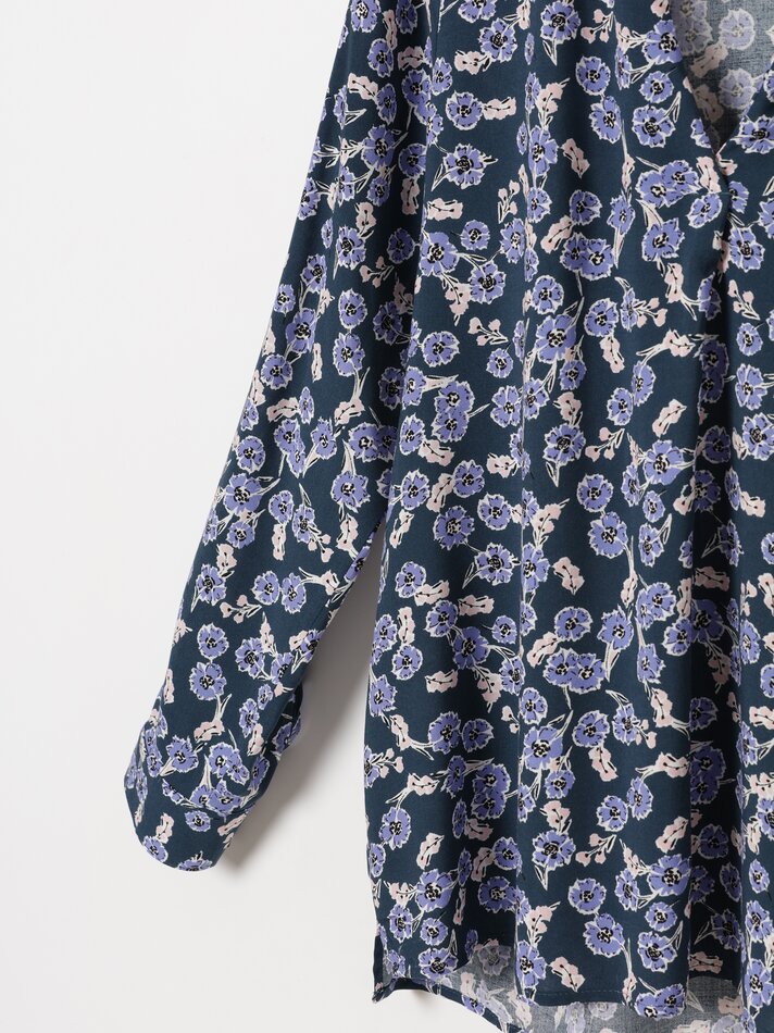 Camisa fluida de padeiro - Azul Marinho