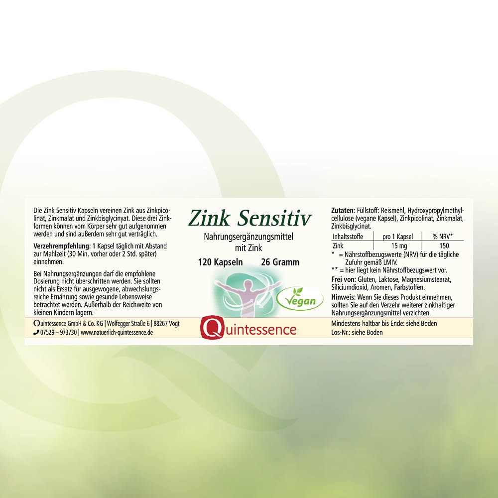Zink Sensitiv Kapseln von Quintessence