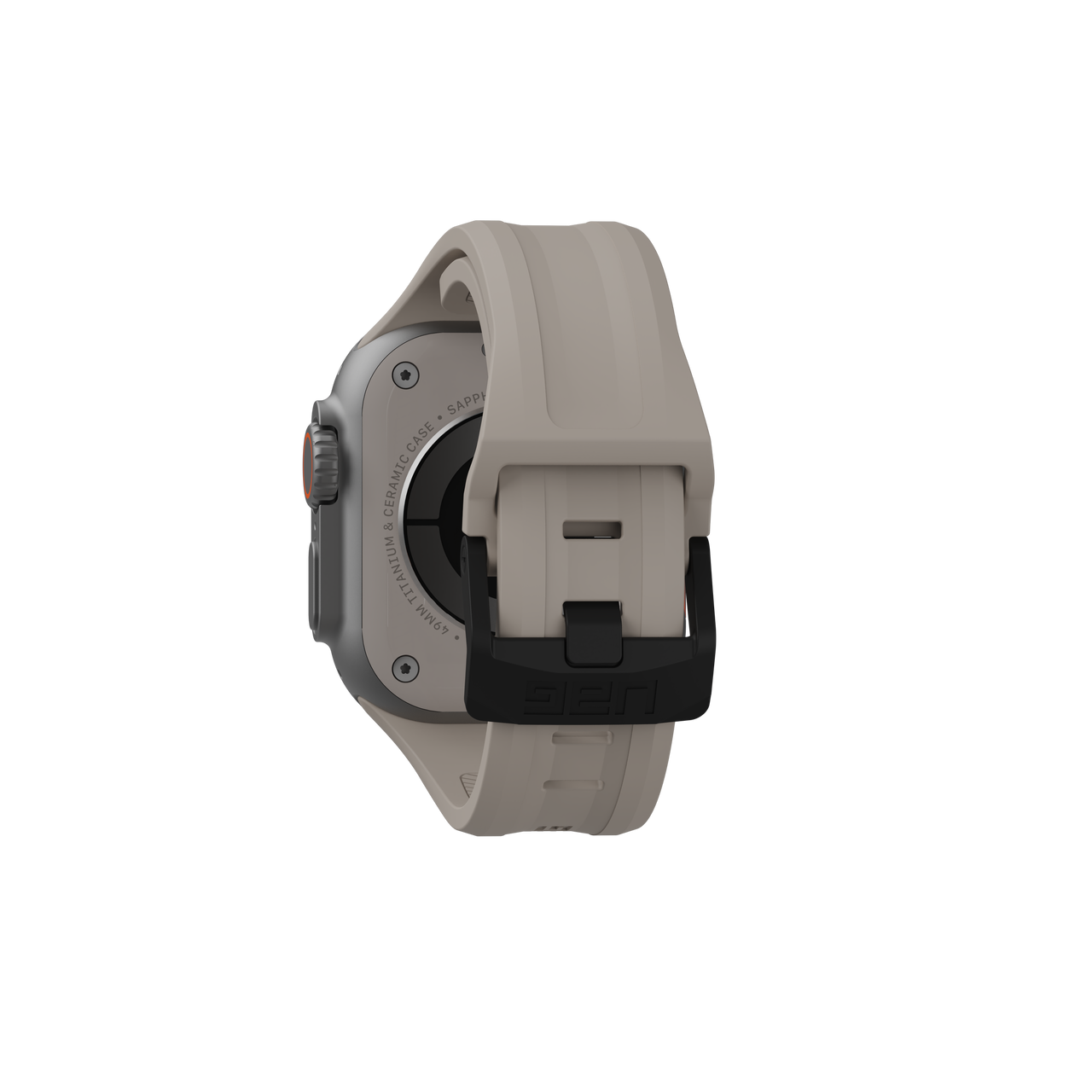 Apple Watch (49/46/45/44 mm) Scout Strap Silikon Armband (191488113636) - Titanium (Silber)