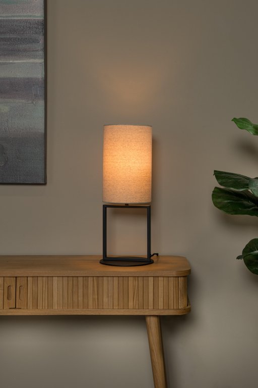 Lucide Herman tafellamp Ø20 beige