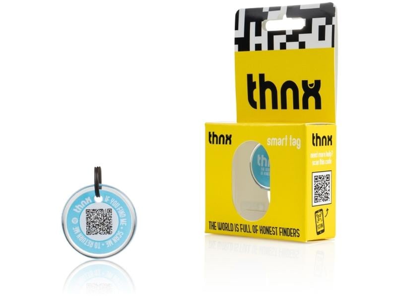 thnxtags thnx tag S Blau Smart Tag mit kostenloser und benutzerfreundlicher App