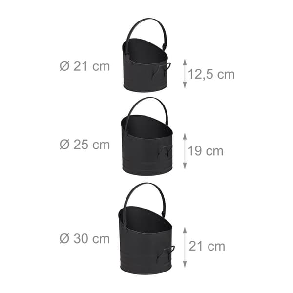 Pelletsbøttesett med 3 stk