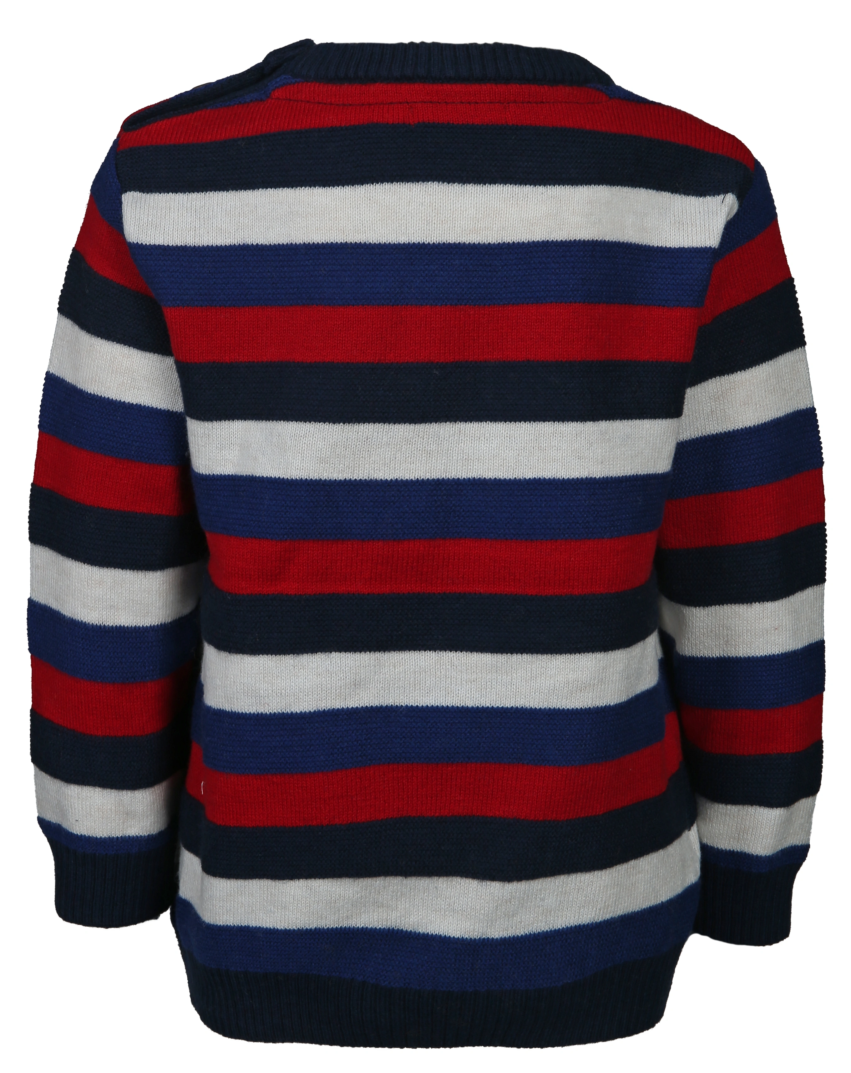 Strickpullover STRIPES in rot/blau