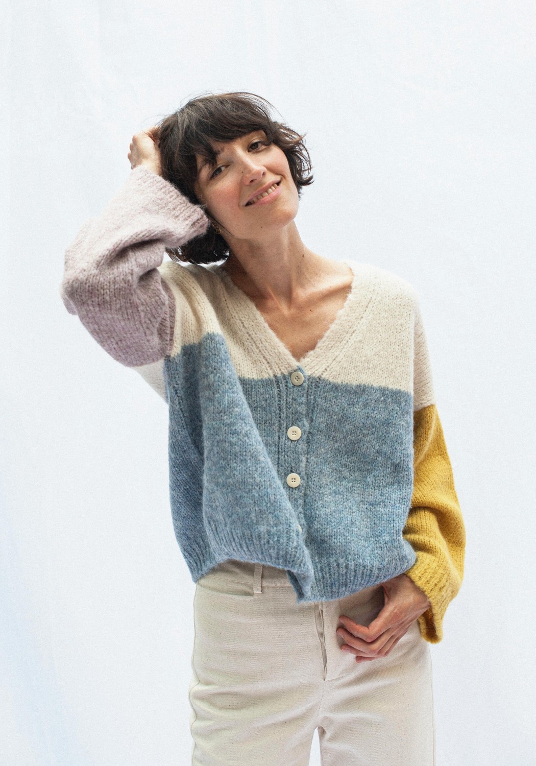 Jungle Folk Cardigan Delta Sky and Sun