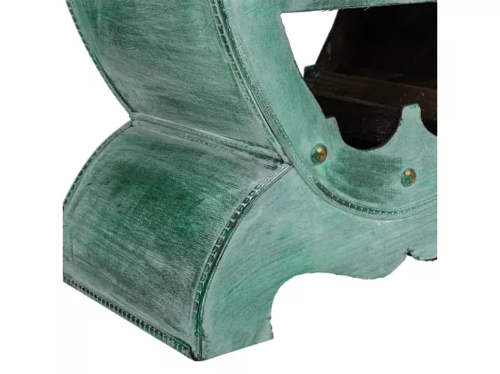 Casier à vin en bois bleu 46x27x85h
