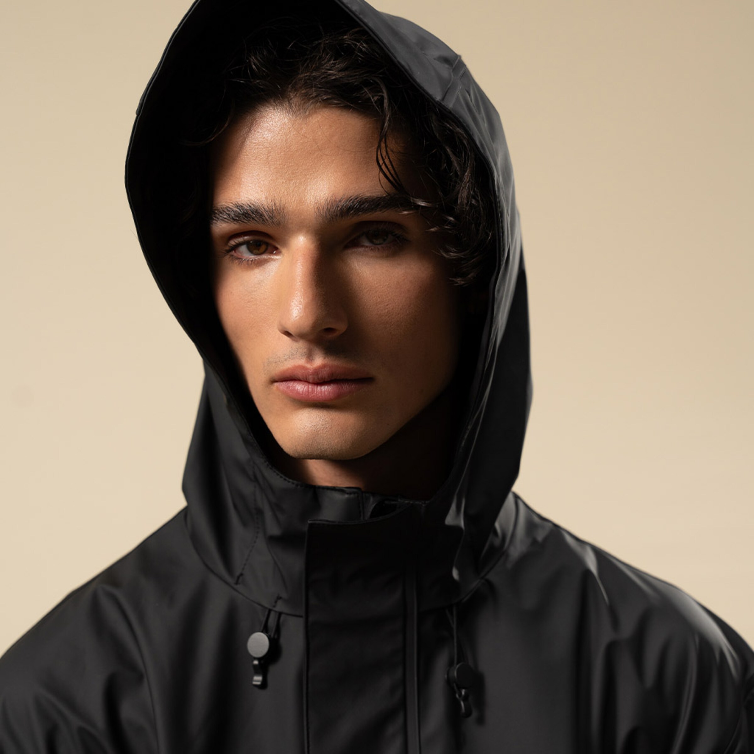 Everyday Rain Jacket Long Midnight Black