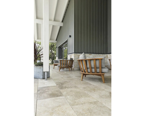 FLAIRSTONE Travertin terrastegel Bari 61 x 40,6 x 3 cm