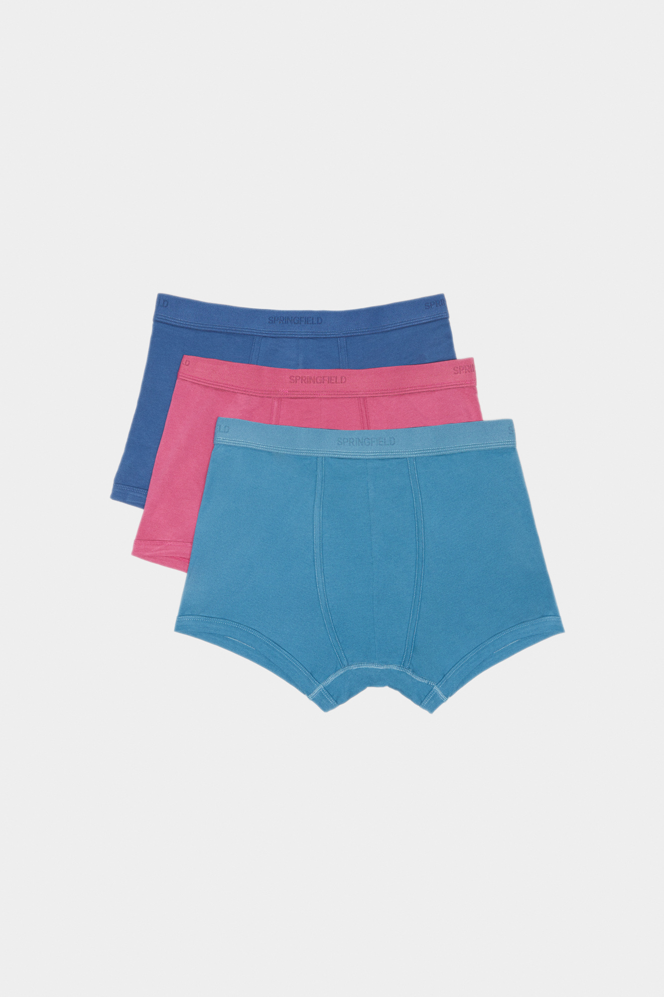 Pacote com 3 cuecas boxer básicas de algodão