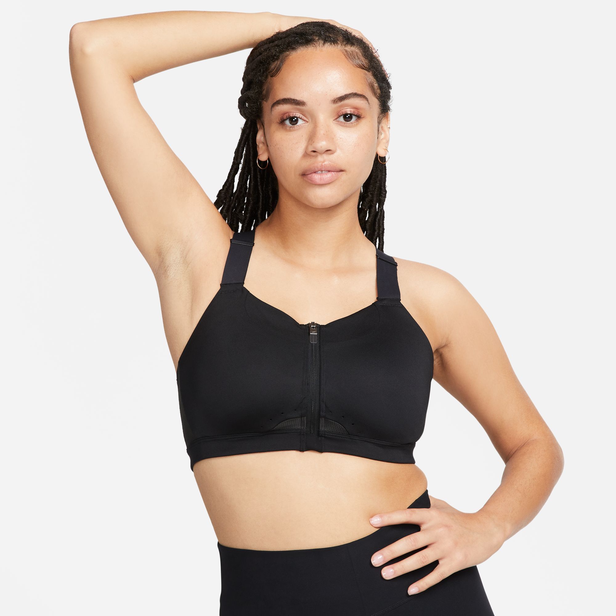 nike w nk df alpha zip front bra 18 dd0436 010
