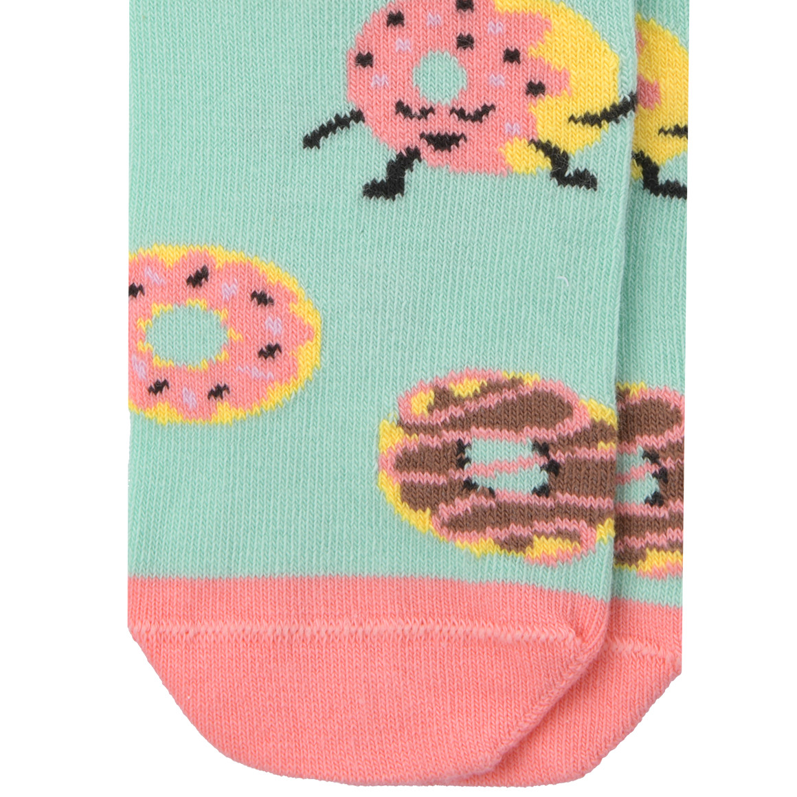 Topolino 1 Paar Mädchen Socken mit Donut-Motiven helltürkis