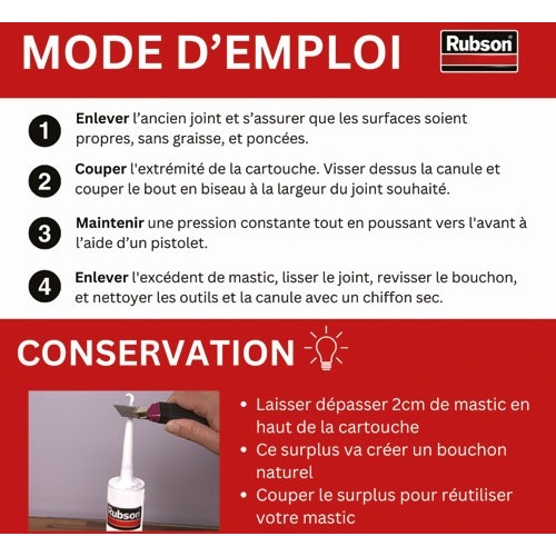 Mastic maison multi-usages - multi materiaux - 280 mL - transparent