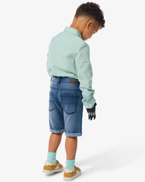 short enfant jogdenim bleu moyen
