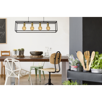 Lucide hanglamp Ruben zwart 92x22 cm (lxb)