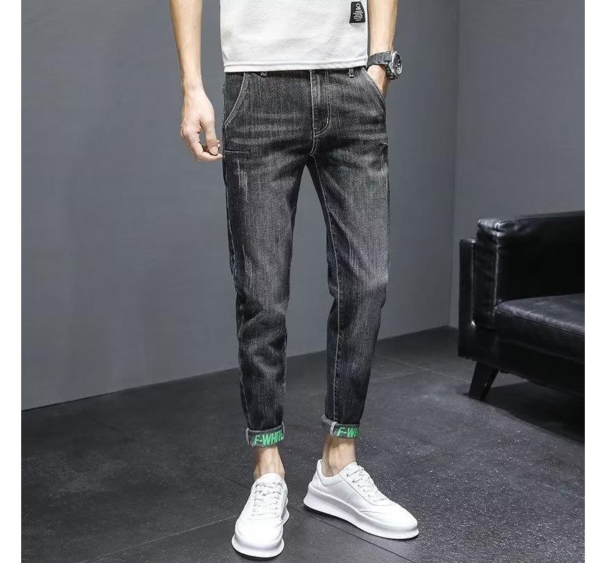 Nikoflin - Mid Rise Washed Distressed Slim Fit Jeans