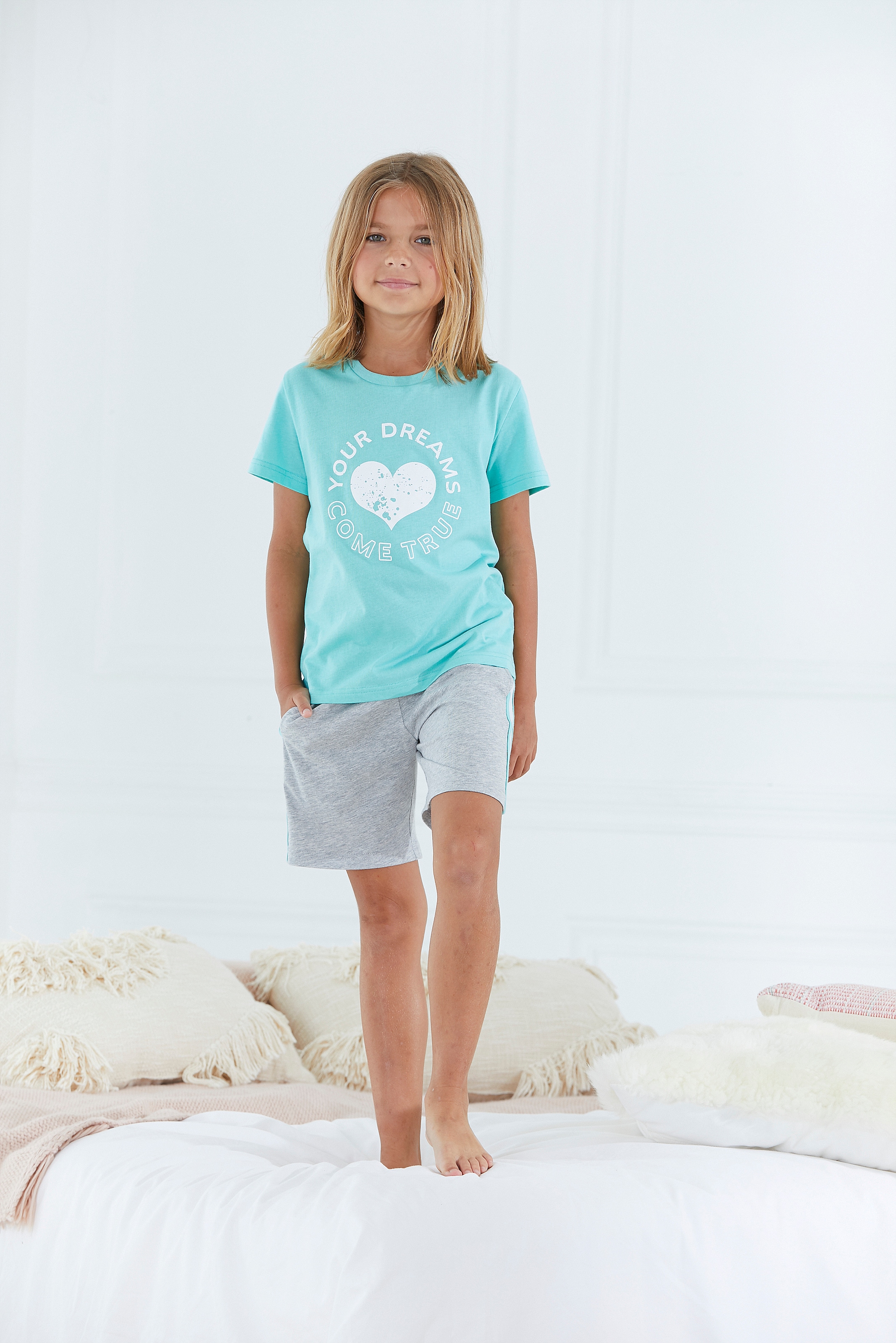 Buffalo Pyjama, 2 Stk. Schlafanzug mit Herz Print vorn