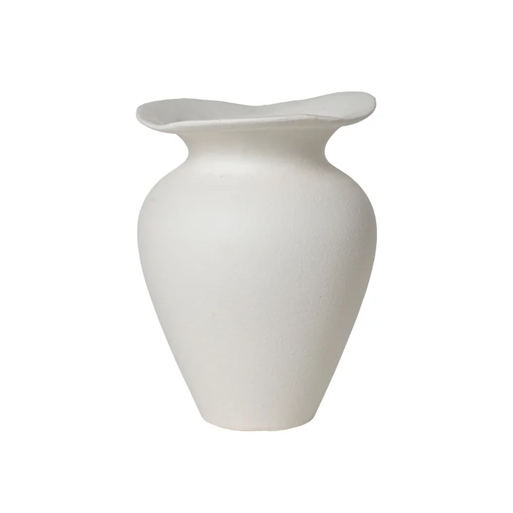 Broste Copenhagen - Florentina Vase, Ø 16 cm x H 22.5 cm, weiss
