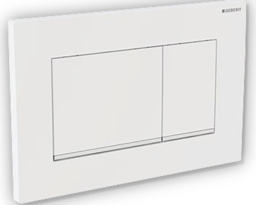 GEBERIT Sigma 30 bedieningsplaat, plaat mat wit / knop mat wit / sierlijst chroom 115.883.JT.1