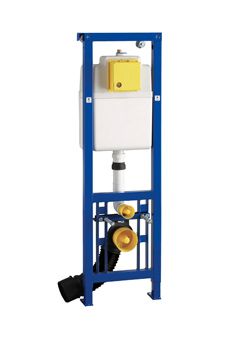 Wisa XS WC-element Vario m. frontbediening H130cm en 10cm in hoogte verstelbaar 3/6 liter max. 7.5 liter m. verstelplaat