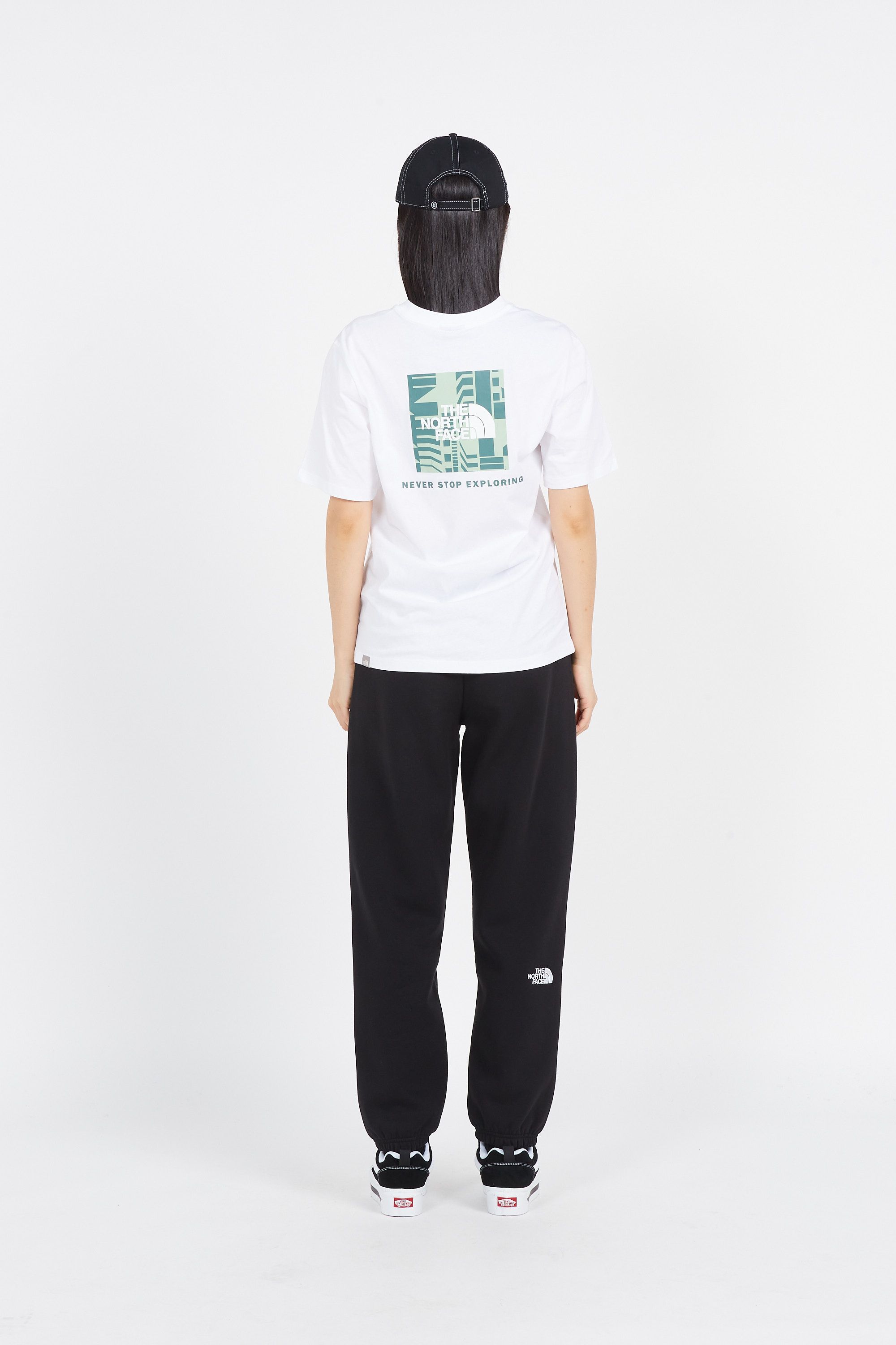 THE NORTH FACE t-shirt W RELAXED REDBOX Blanc