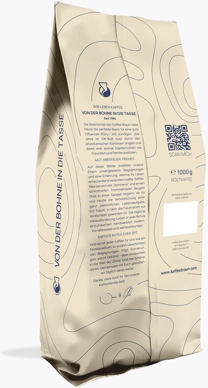 Kaffee Braun - Malabar Sona - Gemalen Koffie - 1kg - Biologisch
