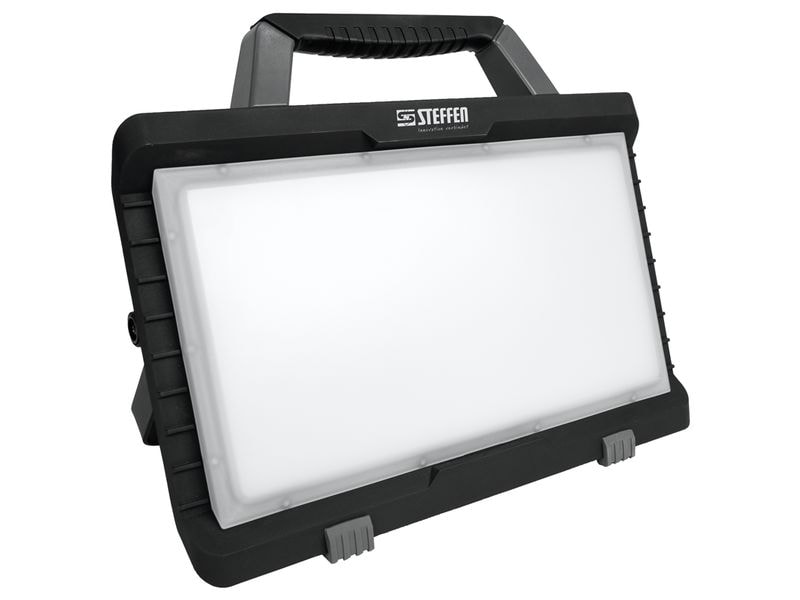 STEFFEN Akku Scheinwerfer Worklight 50 W LED Strahler mit Traggriff und Standfuss