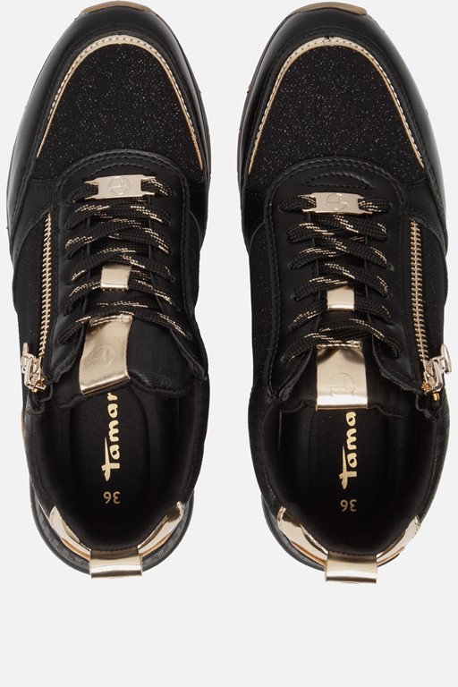 Tamaris Sneakers zwart Textiel