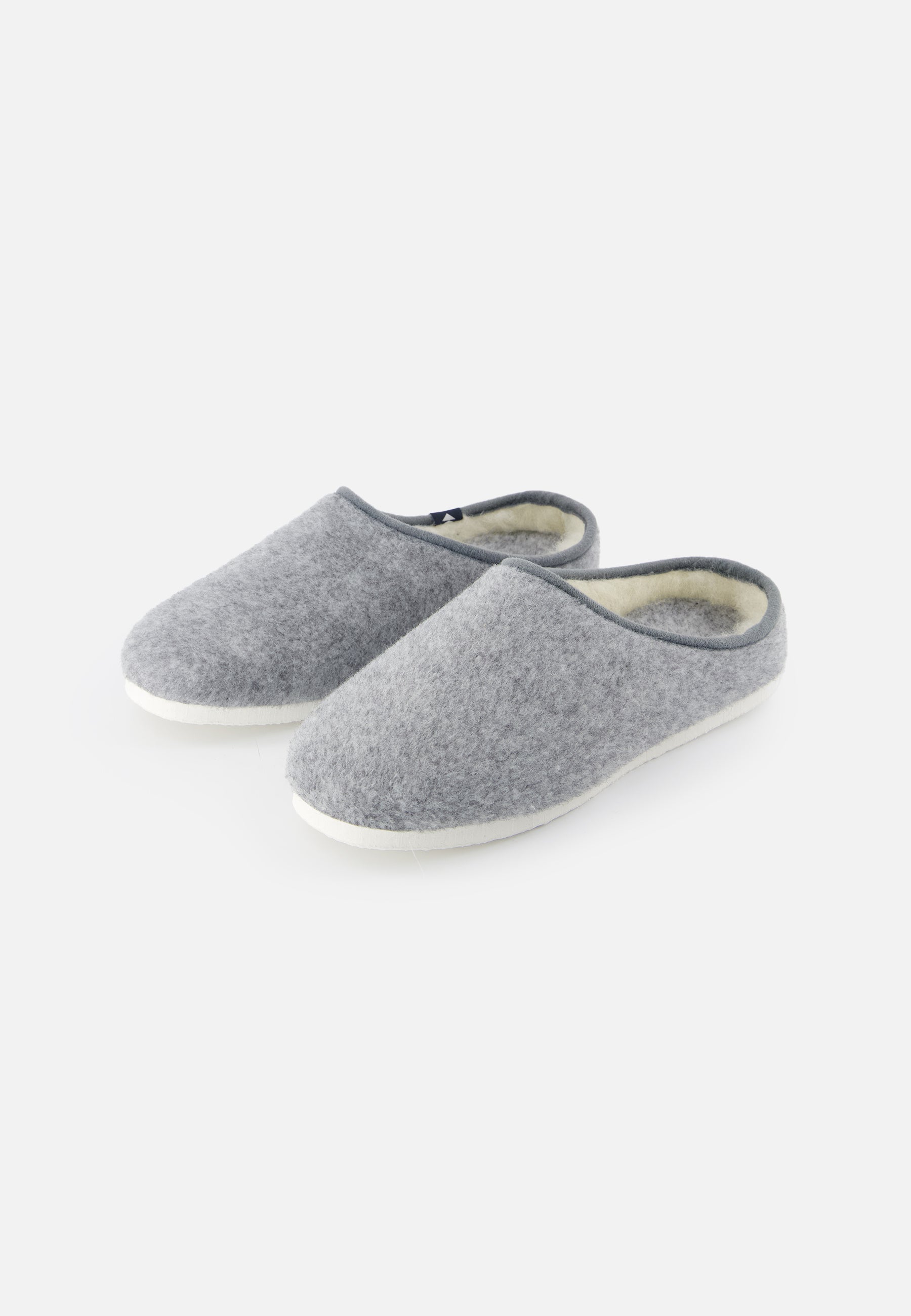 Chaussons d'intérieur en laine-Claudio Gris Chiné