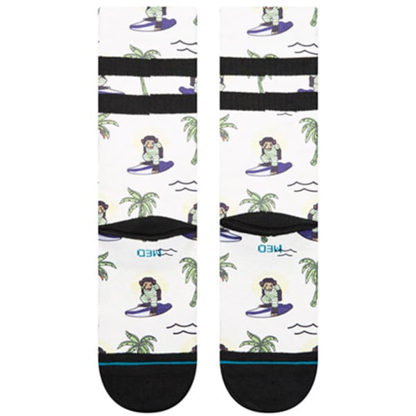 Chaussette STANCE SURFIN MONKEY CREW WHITE