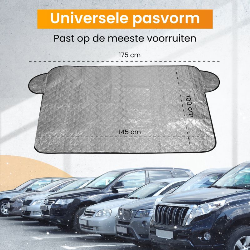 R2B - Antivries Deken - Zwart - Multifunctioneel - Voorruit Bescherming